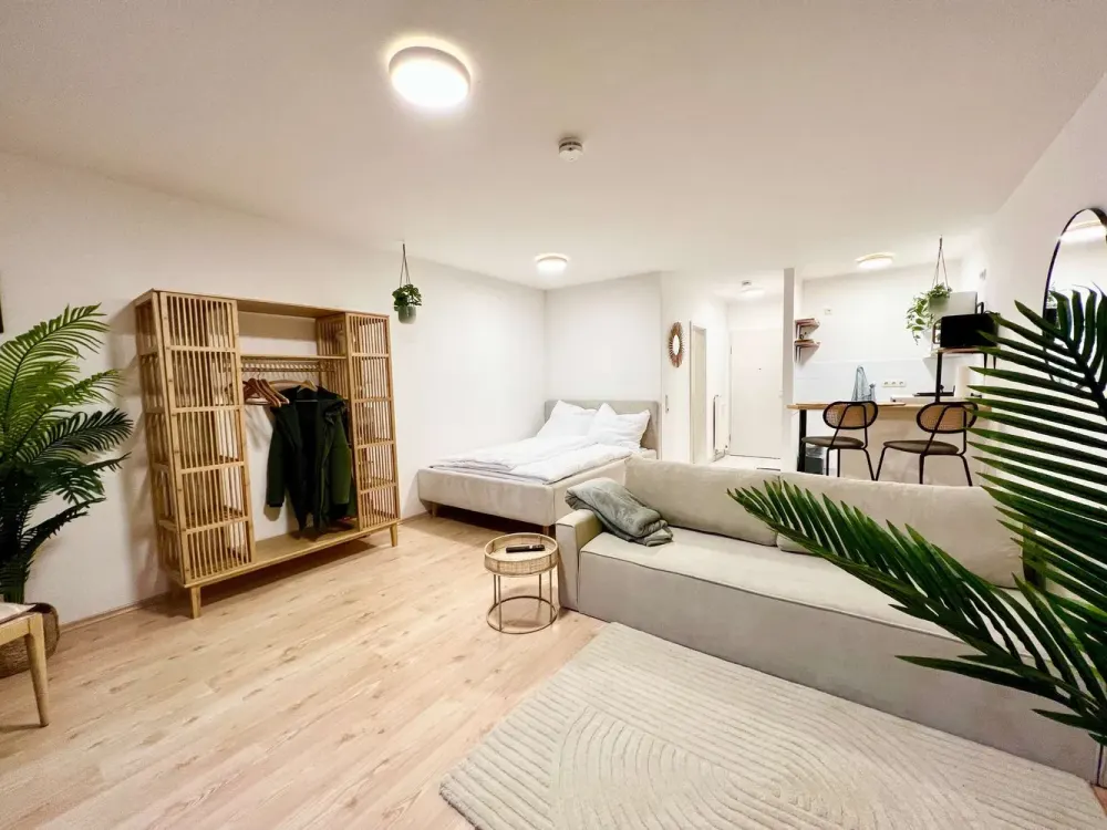⭐️ 🌴Nebenkosten inklusive, MÖBLIERT, Balkon, Doppelbett, Schlafsofa, Netflix, Küche &Stellplatz