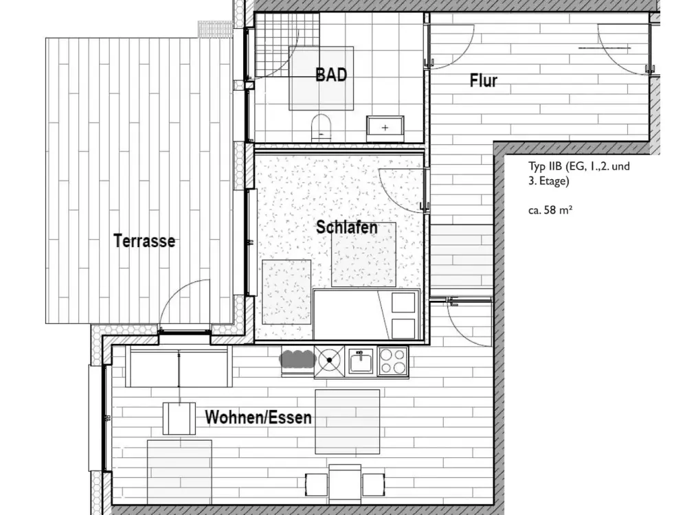 Attraktive 58m² Wohnung mit Balkon in zentraler Lage von Herne