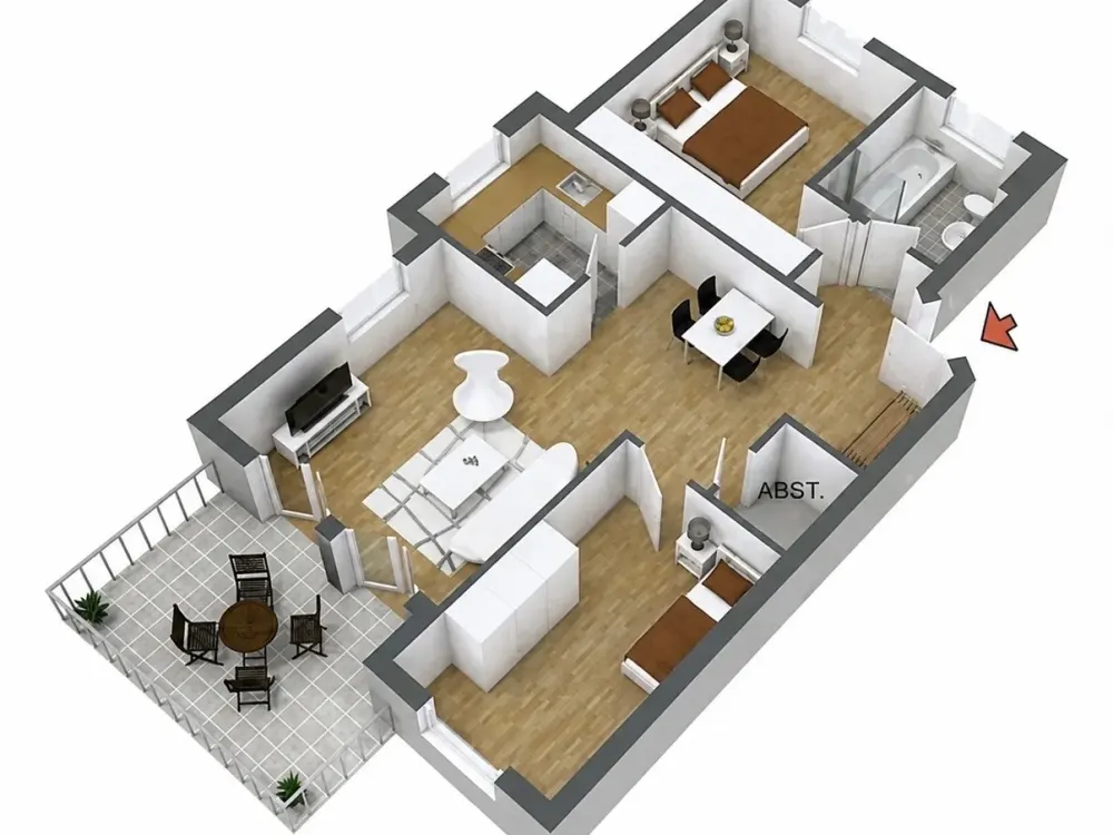 Schöne 3-Zimmer-Wohnung in guter Lage von Unteruhldigen