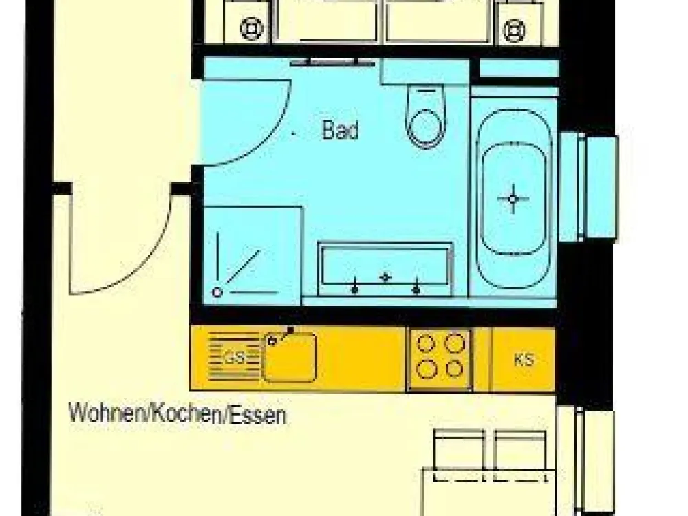 2-Zimmer-Wohnung mit eigenem Garten & Tiefgarage