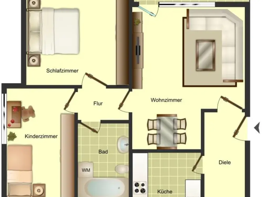 Demnächst zu besichtigen!! Bezugsfertige 3-Zimmer-Wohnung in der City!!