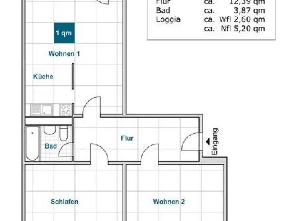 3 Zimmer Mietwohnung
