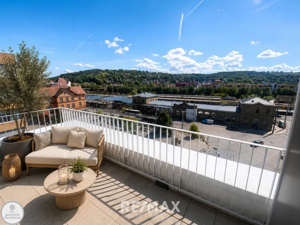 Neuwertige Penthousewohnung im Zentrum Esslingens mit einzigartiger Terrasse und Panoramaausblick