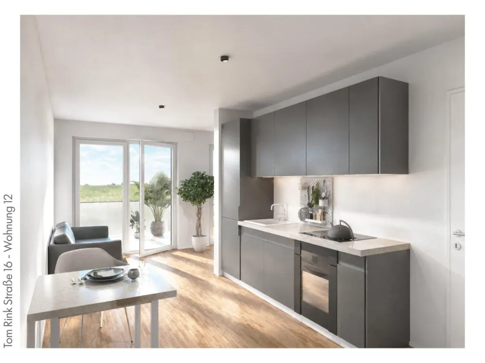 First Occupancy in Südviertel - 1.5 Room Apartment with South Balcony