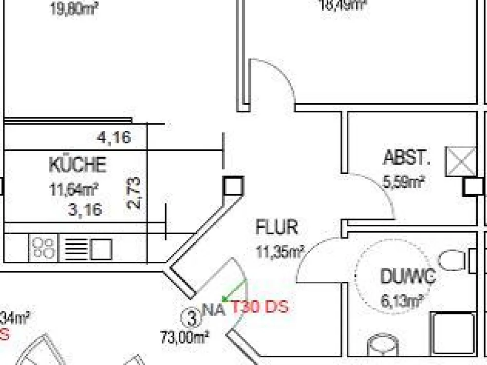 2 Raum Wohnung zu vermieten