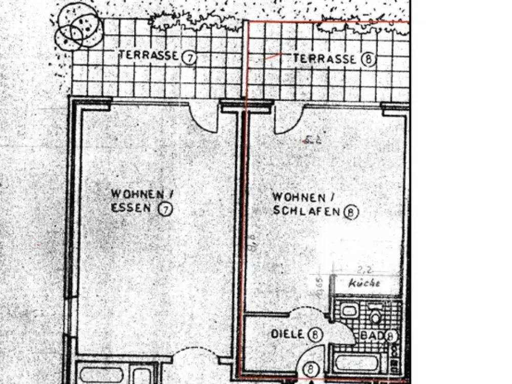 Gepflegte 1-Raum-Terrassenwohnung mit gehobener Innenausstattung in Köln Widdersdorf