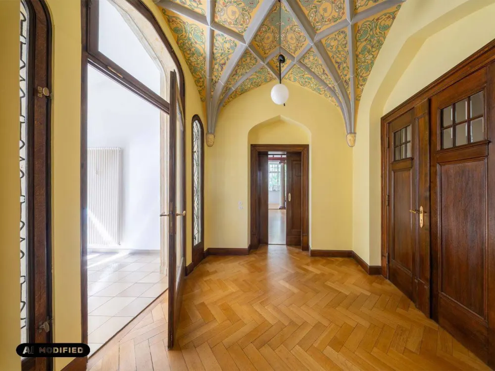 //Traumwohnung in freistehender Denkmal-Villa mit Blick ins Grüne//
