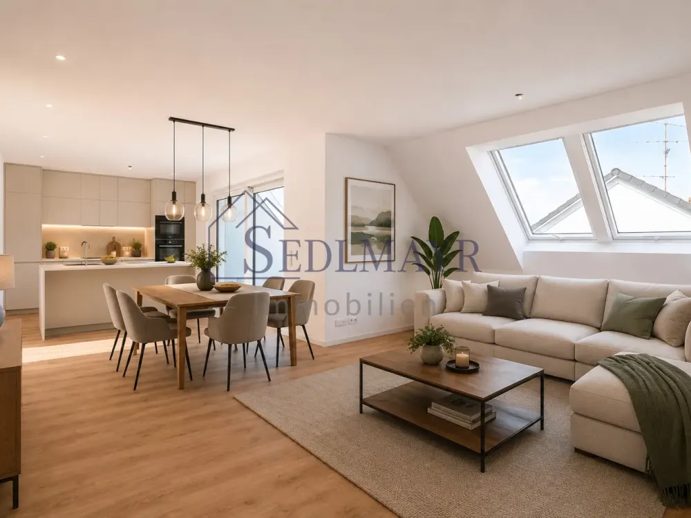 FOR RENT: First Occupancy - Dreamy Attic Apartment with Loggia & Balcony in Obermenzing!