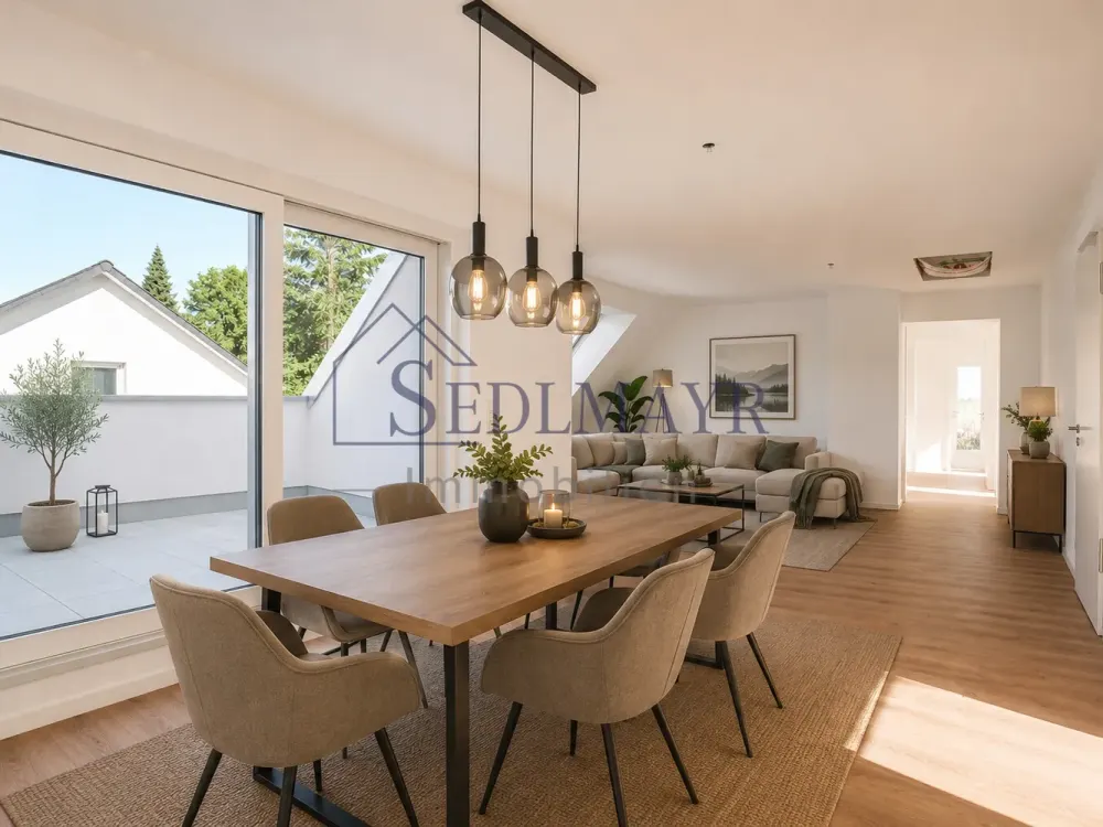 FOR RENT: First Occupancy - Dreamy Attic Apartment with Loggia & Balcony in Obermenzing!