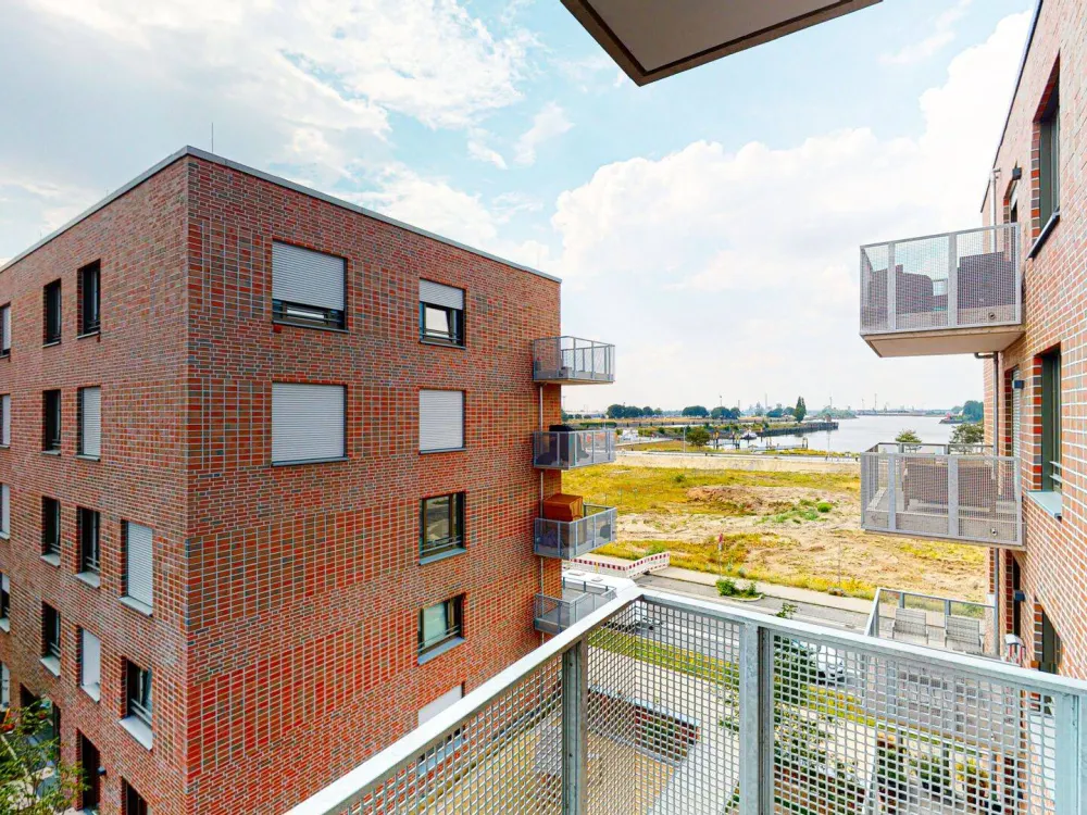 Wohnen, wo andere dem Alltagsstress entfliehen: 2-Zimmer-Wohnung in der Überseestadt