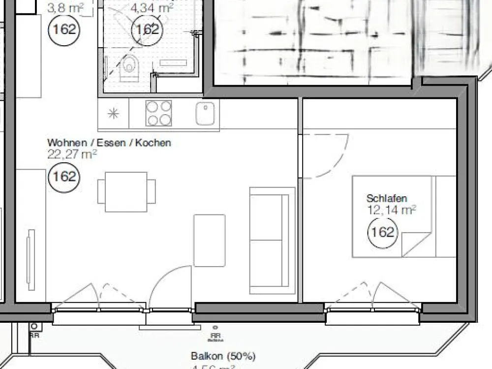 Moderne 2-Zimmer-Wohnung mit Balkon in München