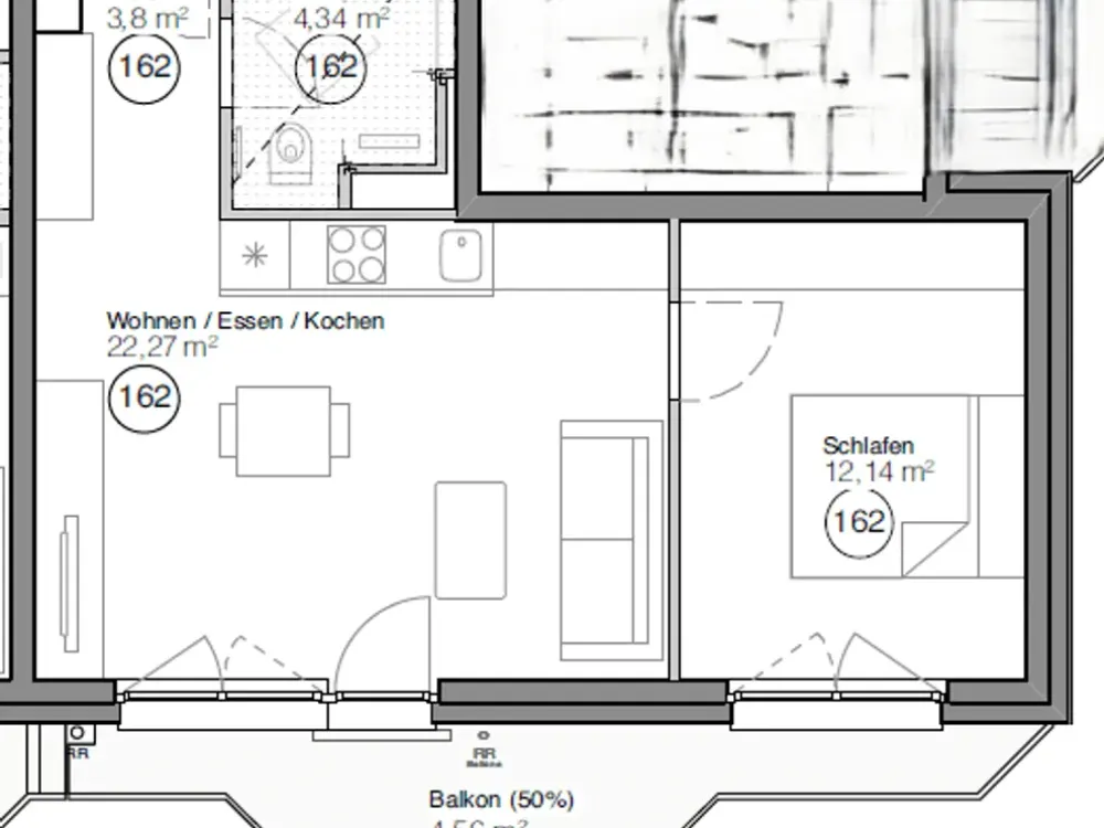 Moderne 2-Zimmer-Wohnung mit Balkon in München
