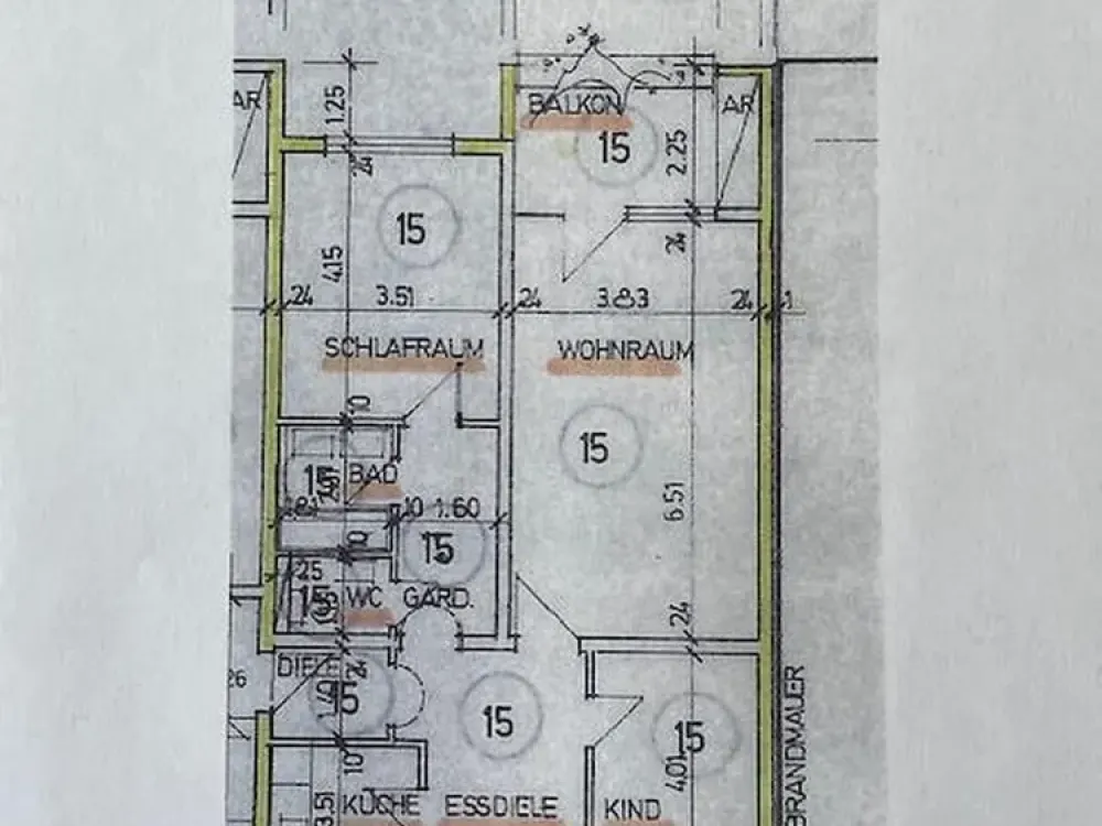 ruhige 3,5 Zimmer Wohnung mit 2x Balkon