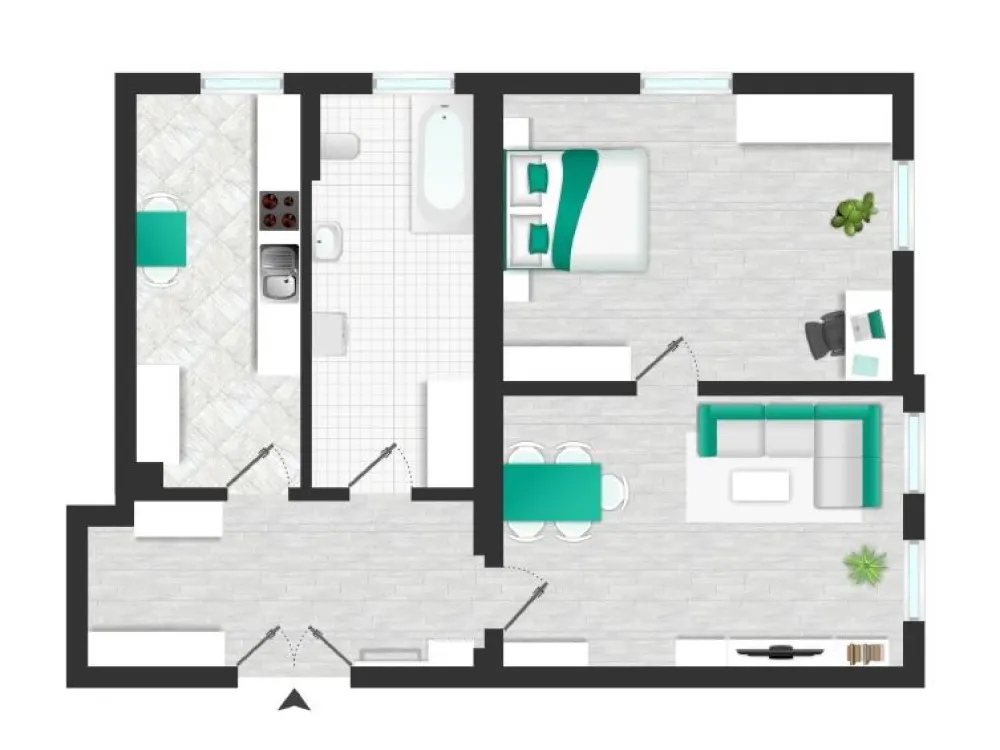 Löbtau: geräumige 2-Zi.-Altbauwohnung mit EBK im Hochparterre