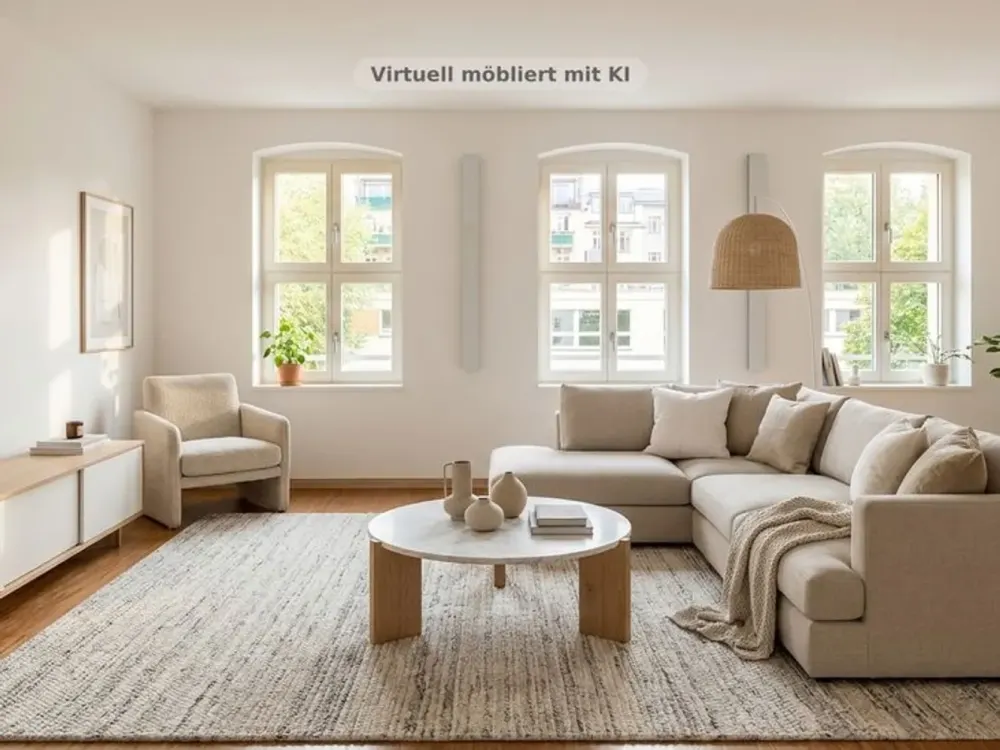 Exklusive 3-Zimmer-Wohnung mit Kamin, zwei Bädern und Balkon in Mitte