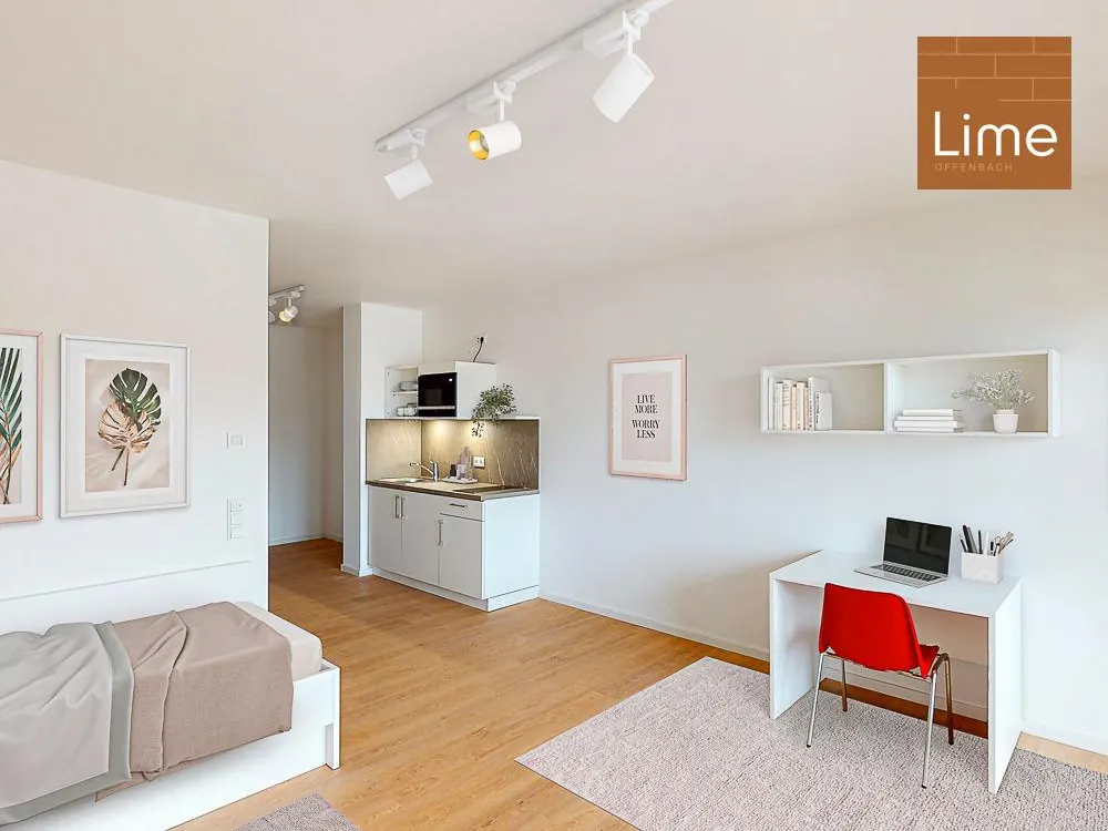 Jetzt Umzugsbonus sichern! Möbliertes 1-Zimmer-Apartment mit Einbauküche und Balkon