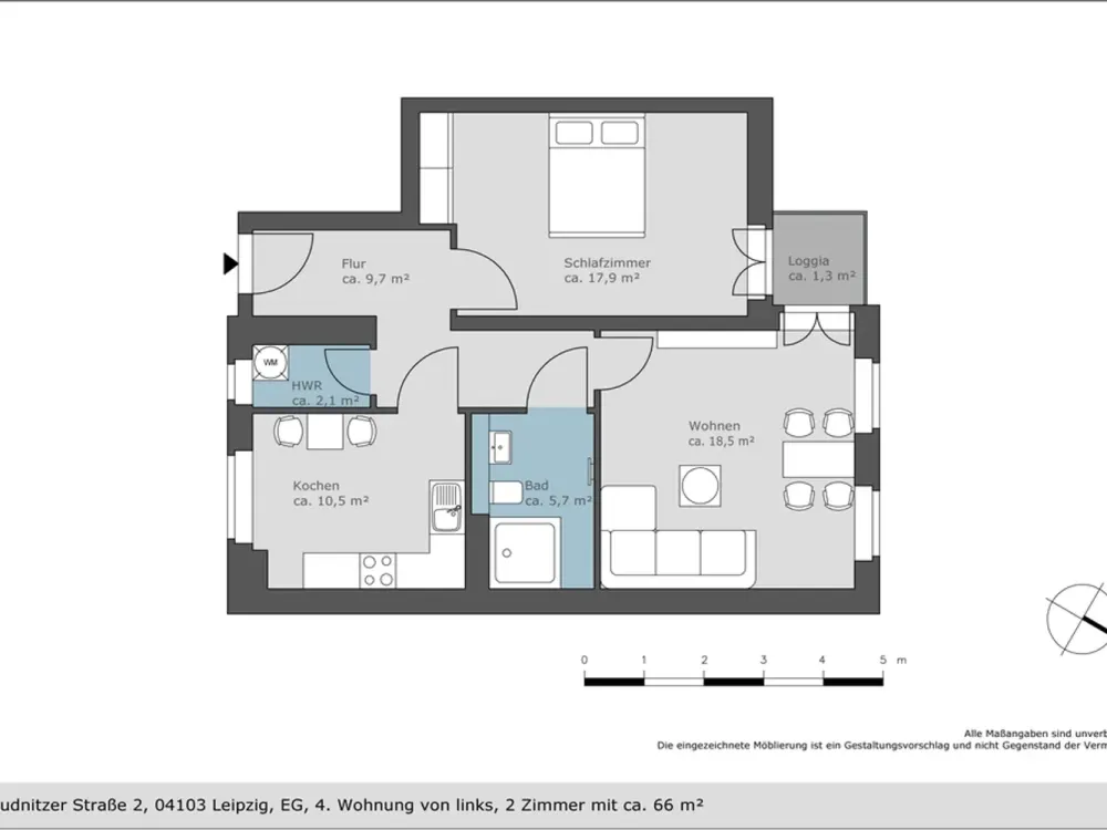 Erstbezug in Citynaher Wohnlage - hochwertige 2 Zimmer Wohnung mit Balkon