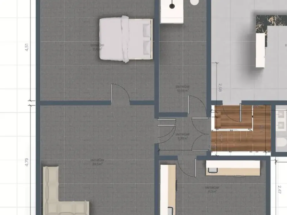 Neu Renovierte 2 Zimmer - Wohnung in zentraler Lage, 100 Meter zur S-Bahn