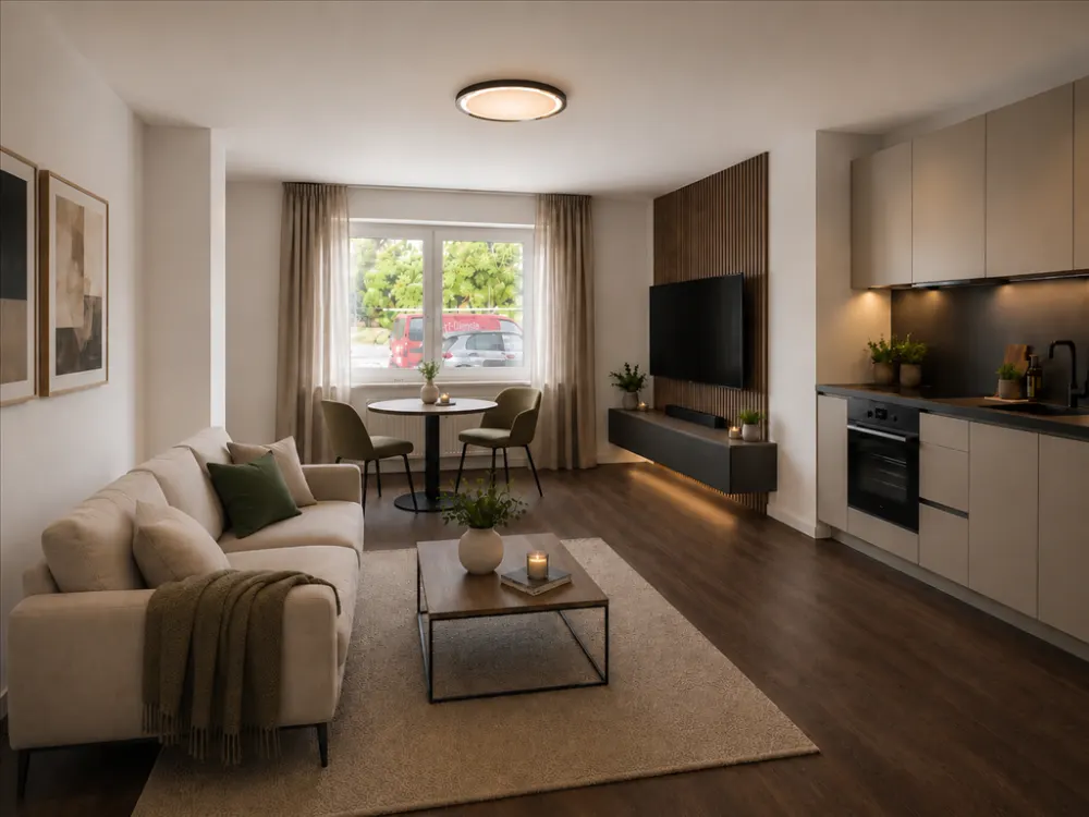 Modernisierte 55-m²-Wohnung, ideal für Singles, Paare & Pendler