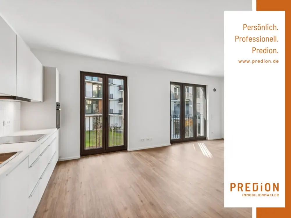 Well-laid-out 3-room apartment with fitted kitchen in the new development quarter