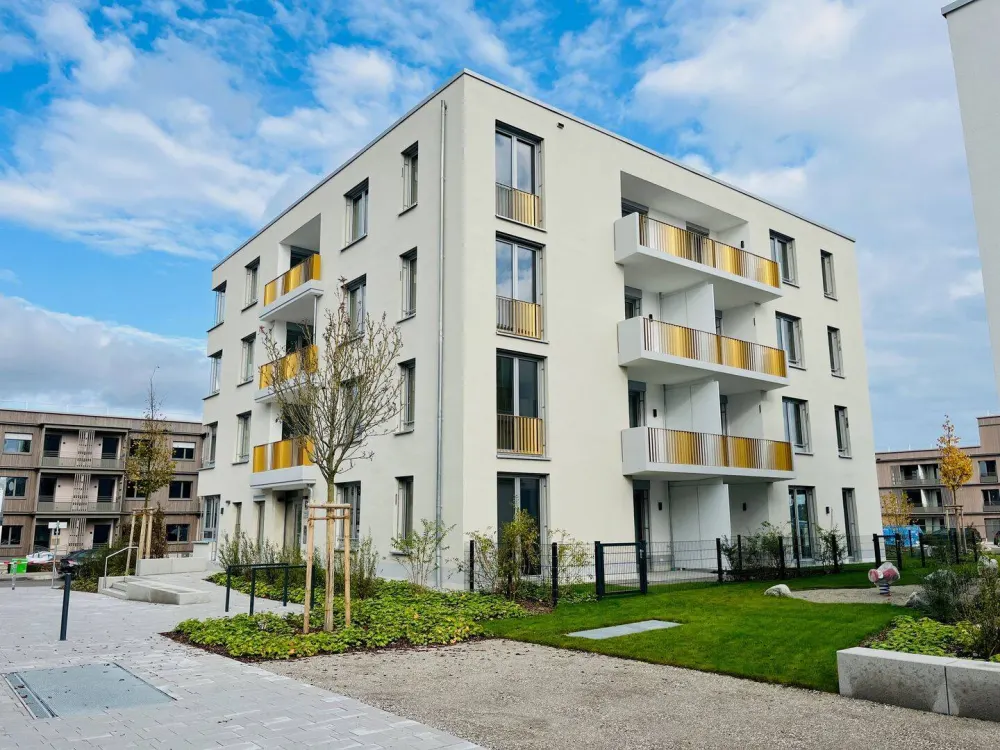 Neubau: Hochwertige 2-Zi.-Whg. mit Premium Küche, Südloggia & TG-Einzelstpl. in München-Feldmoching