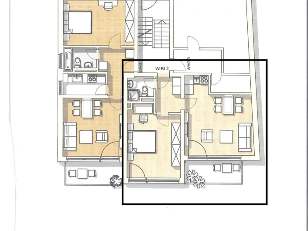 Gepflegte 2-Zimmer-EG-Wohnung mit Balkon und EBK in Münster-Centrum
