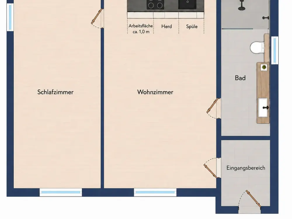 Charmante 2-Zimmer-Wohnung mit Garten in Lemsahl-Mellingstedt