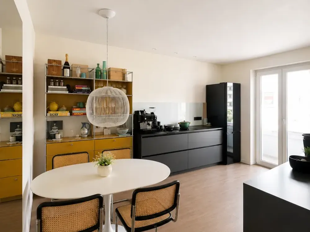 Kernsaniert & luxuriös teilmöbliert: Design-Apartment mit italienischem Terrazzo, Derendorf