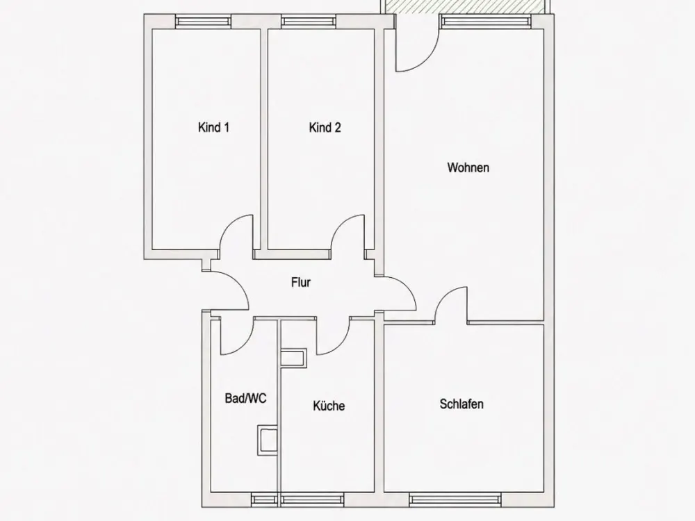 Erstbezug nach KOMPLETTSANIERUNG 68M2 / 4 Raum Wohnung Coswig