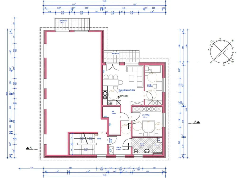 Neubau-Apartment in Rösrath: 3 Zimmer mit Balkon