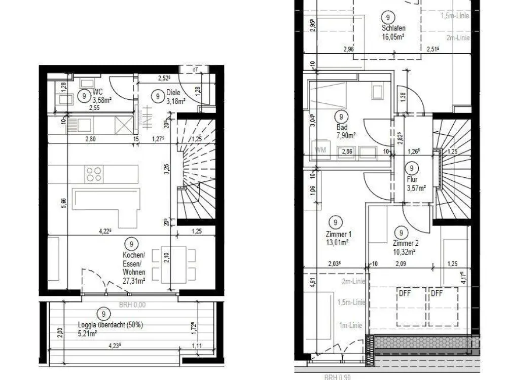 4-Zimmer-Maisonettewohnung mit Loggia und gehobener Ausstattung!