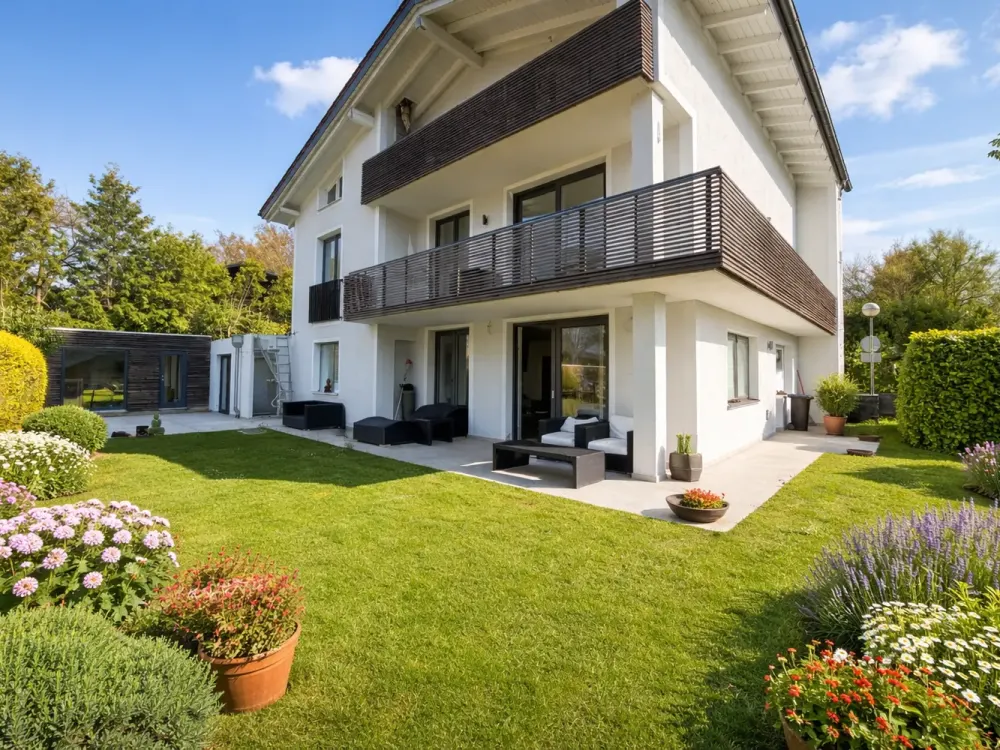 Exklusive 3-Zimmer-Wohnung mit Garten direkt am See !