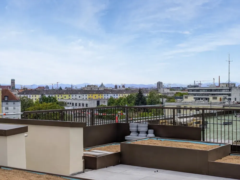 Maisonette mit drei Dachterrassen in Schwabing, Neubau, zwischen Olympiapark und Nordbad (4.08)