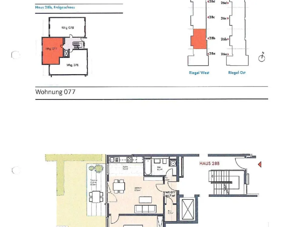 Moderne Erdgeschosswohnung zur Miete mit Terrasse in Hamburg Lokstedt - Wentzel Dr.