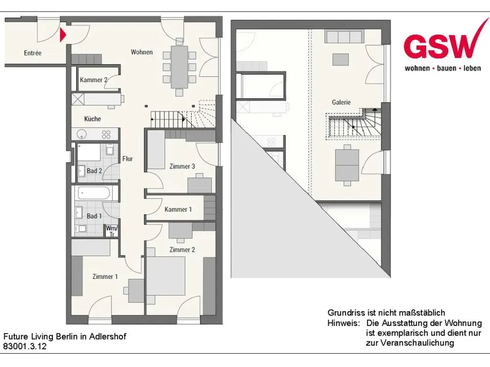 Wunderschöne 4-Zimmer-Maisonettewohnung in Adlershof