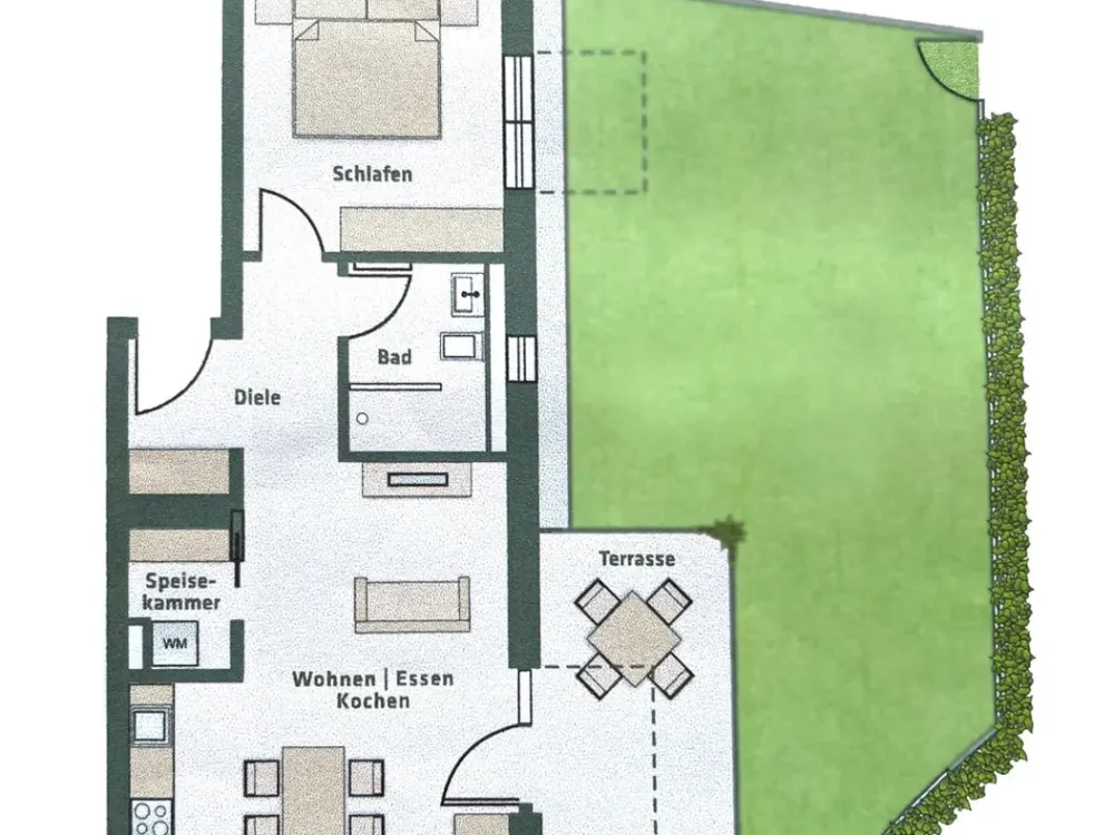 Wohnen mit Charakter: Moderne 2-Zimmer-Wohnung in Gilching