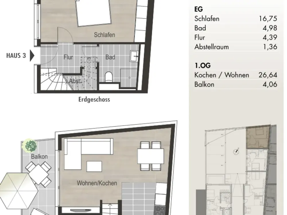 Modern Maisonette Apartment (58 m²), New Build 2023 with Private Entrance and Fully Furnished