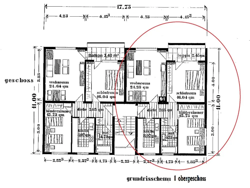 Helle 3-Zimmer-Wohnung, ca. 74m², 1. OG, mit Balkon und Stellplat