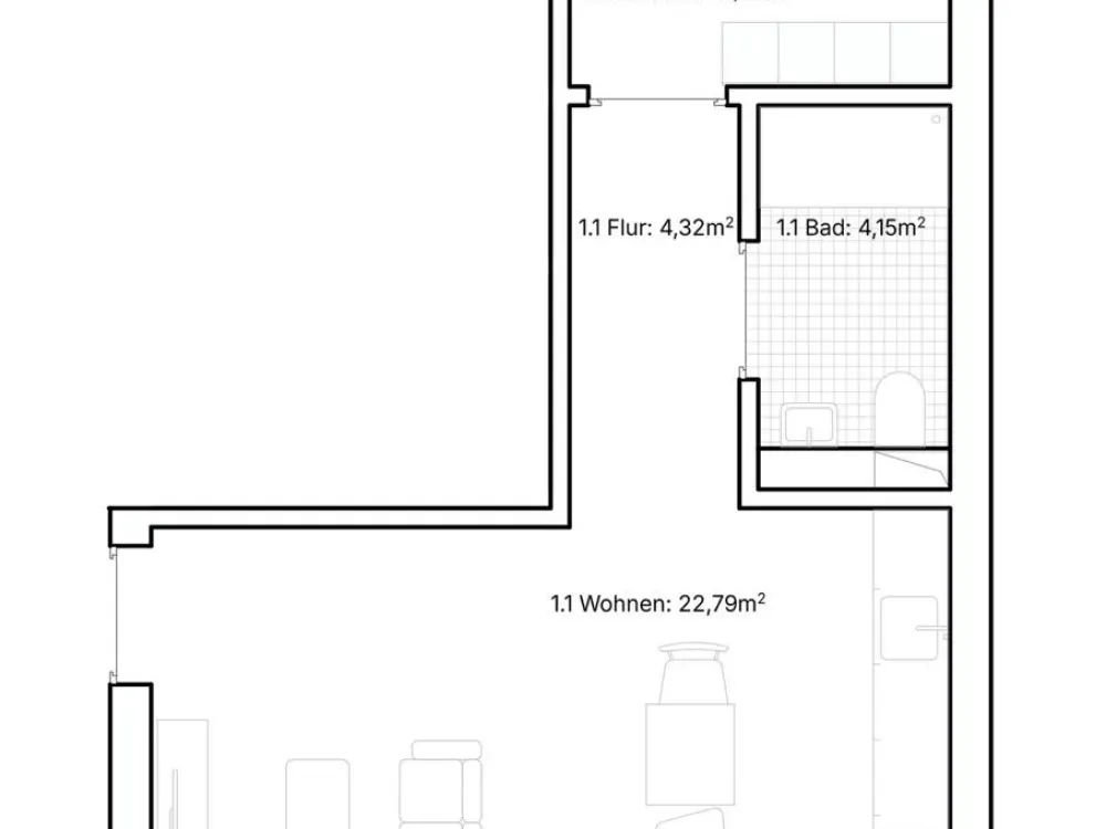 Moderne Neubauwohnung, 2 Zimmer, Erstbezug ab November