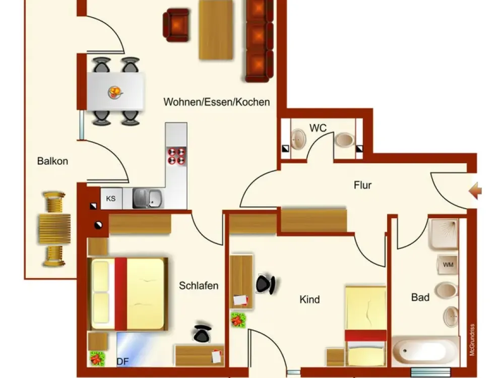Wohnen am Südpark in modernem Ambiente mit Balkon Lift und TG Stellplatz