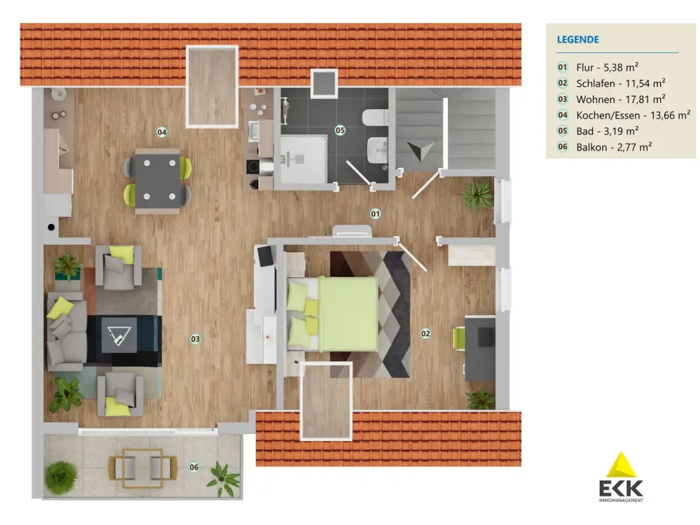 🏡 All-inclusive wohnen: sanierte & voll möblierte 2-Zimmer-Wohnung mit Balkon in Köln-Porz