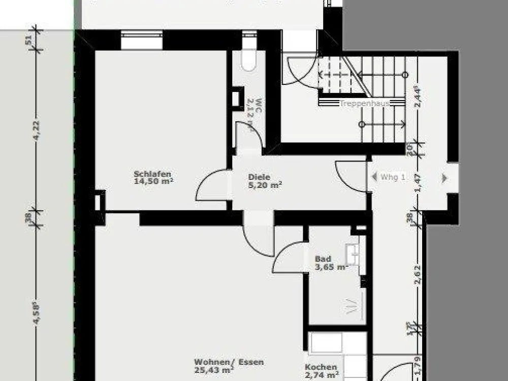 Zwei-Zimmer Wohnung in bester Lage ab Oktober verfügbar!