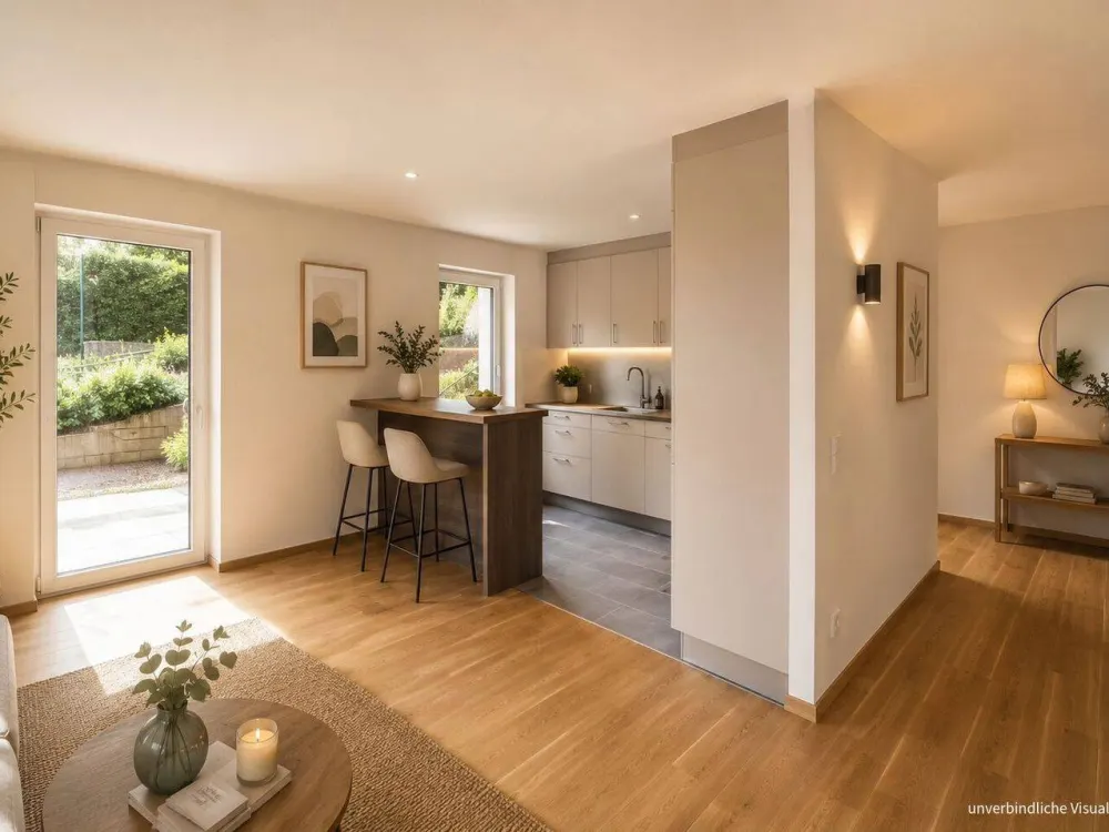 Großzügige 3-Zi.-Wohnung mit schöner Terrasse und großem Garten in bester Aussichtslage