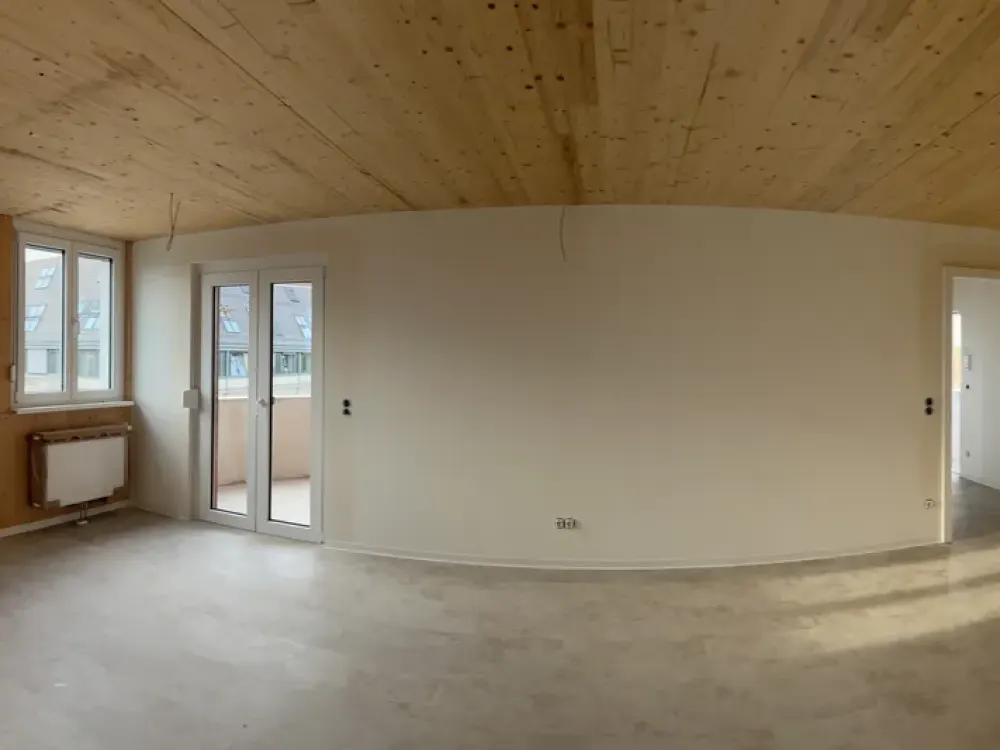 White WBS for 3 persons up to 75 m²: Südvorstadt! 3-room apartment 74.72 m² with balcony, ecological 'wood house'!