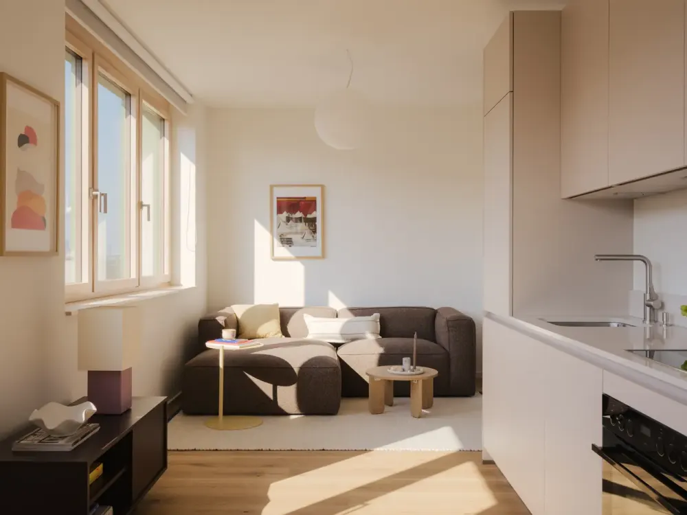 Gemütliche 2 Zimmer Wohnung im Westend! Einbauküche, Balkon und Duschbad