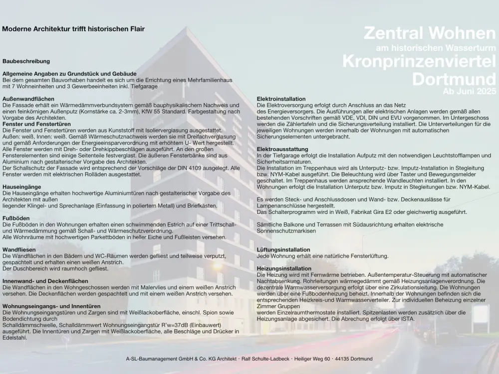E5: Neubau Garten-Wohnung am historischen Wasserturm im Kronprinzenviertel