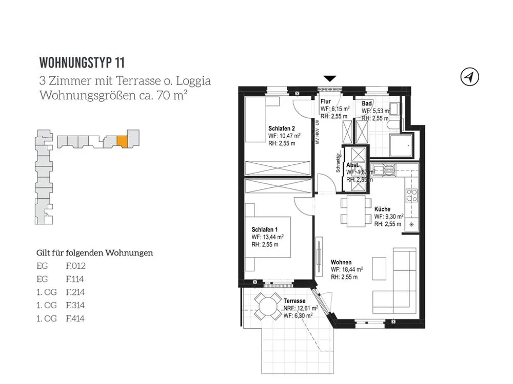 Stylish Apartment for Two | Terrace | Bathroom with Shower | Utility Room | Transponder Lock System | Elevator | Underground Parking