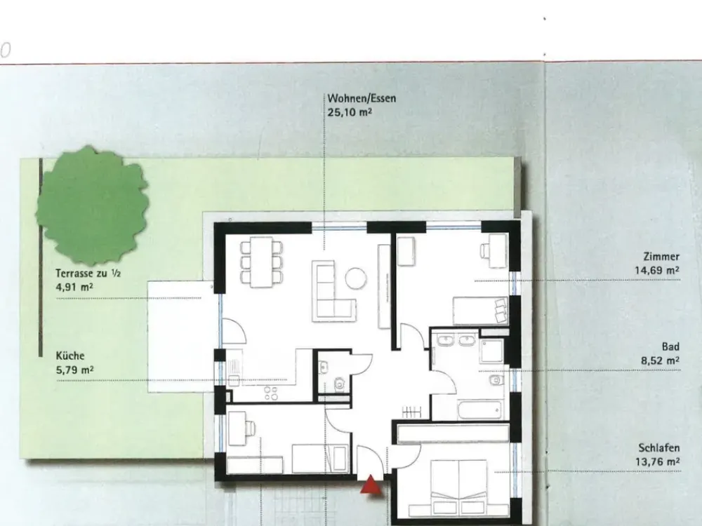Hochwertige 4-Zimmer-Erdgeschosswohnung mit eigenem Garten & Terrasse, Wohnen auf Zeit