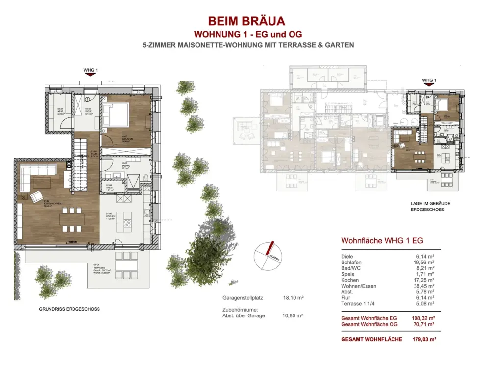 First Occupancy "BEIM-BRÄUA" - Exclusive 5-Room Maisonette Apartment with House Character, Garden + Terrace