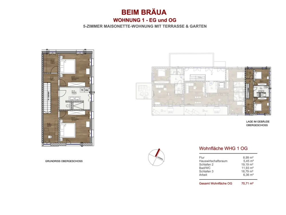 First Occupancy "BEIM-BRÄUA" - Exclusive 5-Room Maisonette Apartment with House Character, Garden + Terrace